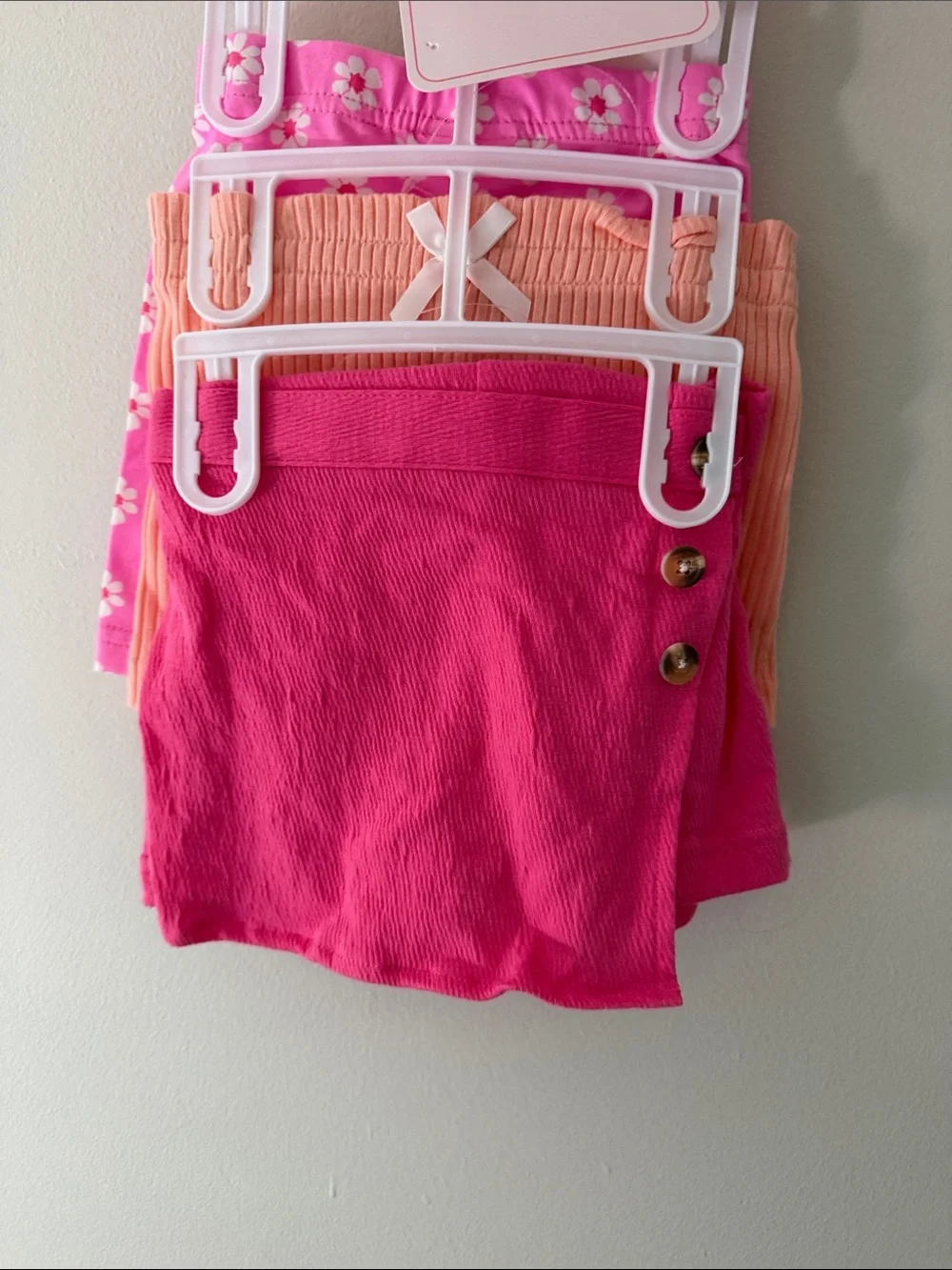 Girls Pink Floral & Stripe Pajama Set - 3-Piece Sleepwear